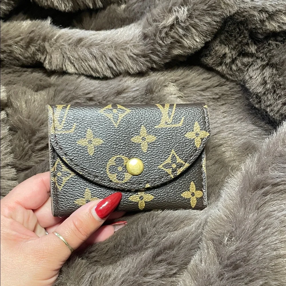 Brown and Gold Monogram Wallet - Picture 1 of 5